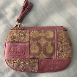 Pink Coach Change Purse
